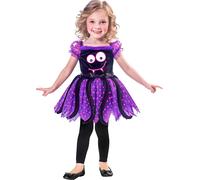 Costume d'araignée mignon pour fille Costume d'Halloween violet-noir