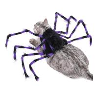 Costume d'araignée pour chien d'Halloween | Costume d'araignée géante poilue pour animaux de compagnie | Costume de cosplay réglable pour Halloween, décoration de fête