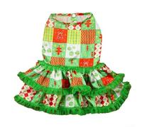 Costume d'arbre de Noël pour chien et chat, robe en polyester doux et respirant avec fermeture à boutons, parfait pour les fêtes de cosplay et pour les fêtes de festival des chiots (taille S)