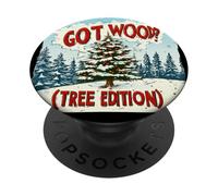 Costume d'arbre de Noël pour Un Discours de Noël Coquin PopSockets PopGrip Adhésif