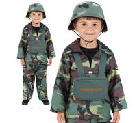 Costume D'Armée Pour Enfants Tenue De Fête Camouflage Soldat Livre Jour Semaine
