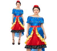 Costume D'Artiste Deluxe Frida Kahlo Pour Femmes Tenue Espagnole