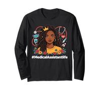 Costume d'assistante médicale Afro Femme Fière Histoire Noire Manche Longue