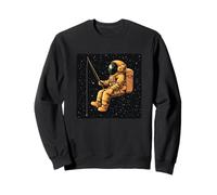 Costume d'astronaute amusant sur une pause de pêche pour homme et femme Sweatshirt