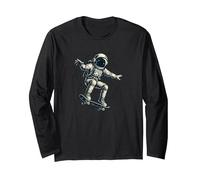 Costume d'astronaute de Patinage Cool pour garçons et Filles Manche Longue, Unisexe pour Adultes, Noir, S