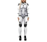 Costume d'astronaute pour femme - En argent - Pour adulte - Costume d'astronaute - Costume de carnaval - Costume de carnaval