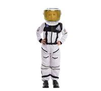 Costume d'astronaute Spooktacular Creations pour enfants avec visière mobile, casque d'astronaute, costume spatial de la NASA, costume d'Halloween pour enfants (blanc) - Petit (5-7 ans)