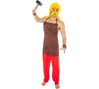 Costume d'Automatix pour hommes Astérix et Obélix Costume de carnaval rouge-brun