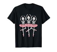Costume de Ballerine Squelette pour Fille Motif lac des cygnes Halloween 2025 T-Shirt