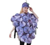Costume de Banane, Costume de Raisins, Fruit Fruits réalistes drôles Polyester Polyester Grapes Grapes avec Chapeau pour Nourriture Party