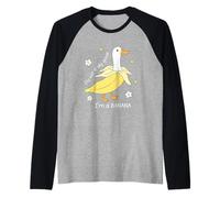 Costume de Banane d'oie drôle Mignon Animal mème Humour Amusant Manche Raglan