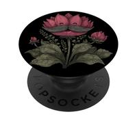 Costume de Barbe Moustache avec Fleur et Plantes PopSockets PopGrip Adhésif