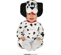 Costume de bébé dalmatien pour le carnaval Combinaison d'animaux noir-blanc 12-18 mois