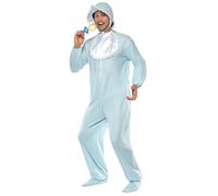 Smiffys Costume grenouillère bébé garçon, bleu, avec bonnet et bavoir