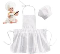 Costume de bébé Toddler Easy maintenir la tenue de chef bébé en polyester confortable avec un chapeau chef pour tout-petit et tablier pour les photoshoots et habillé 6 à 12 mois pour enfants, c