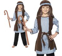 Costume De Berger Pour Garçons Noël Crèche Déguisement + Bâton Âge 4-12