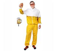 Costume de bière des années 80 - Costume rétro - Survêtement pour homme pour fête de la bière, fête à thème, carnaval, tenue de fête vintage (XXL)