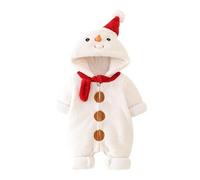 Costume de bonhomme de neige d'hiver pour | Combinaison de dessin animé de Noël | Combinaison chaude de vacances avec motif couverture intégrale, vêtements d'extérieur épais pour et