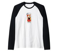 Costume de Bouteille de Pilule drôle Manche Raglan