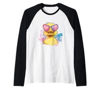Costume de canard vibrant avec lunettes en forme de cœur Manche Raglan