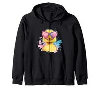 Costume de canard vibrant avec lunettes en forme de cœur Sweat à Capuche