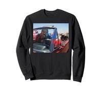 Costume de Carlin Amusant pour garçons et Filles rétro Meme Bigfoot Cop Chase Sweatshirt