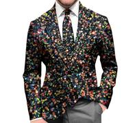 Costume de carnaval 2026 avec paillettes - Veste de soirée formelle - Coupe ajustée - Alternative moderne pour les événements de gala, autre, S