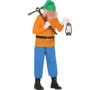 Costume de carnaval fantaisie monde de fête personnage d'aventure mineur petit compagnon vert orange bleu bottes, taille : 56 - 58 (XXL) couleur : orange