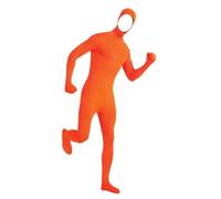 Costume de carnaval orange, visage ouvert, combinaison de cosplay moulant, pour homme et femme, costume Slenderman, seconde peau, idéal pour Halloween, carnaval et bal masqué, unisexe pour adulte