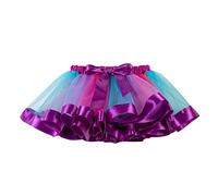 Costume de carnaval pour enfant fille - Jupe de ballet - Costume de fête - Jupe de danse en tulle arc-en-ciel, lilas, 5-8 ans