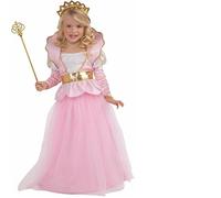 Costume De Carnaval Princesse Rose Brillante Taille 7-8 Ans