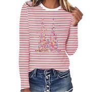 Costume de carnaval rouge et blanc, costume de confettis, t-shirt rayé à manches longues en coton, t-shirt rayé rouge et blanc, drôle, haut à col rond élégant, marin, haut Y2K, t-shirt à rayures