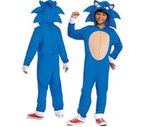 Disguise – Déguisement enfant Sonic Prime – Combinaison bleue capuche – S (4-6 ans) – Licence SEGA