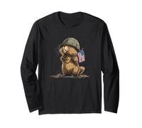 Costume de Castor de Soldat Mignon pour Les Fans du Drapeau américain et des Militaires Manche Longue