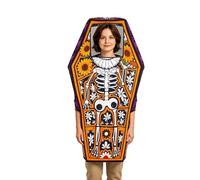 Costume de cercueil tête de mort - Combinaison squelette large et confortable - Costume d'Halloween Vampire Feretro - pour femmes, hommes, , spectacle théâtral, fête à thème, bal,