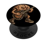 Costume de Cerveau Amusant avec Guitare électrique pour Les Amateurs de Rock PopSockets PopGrip Adhésif