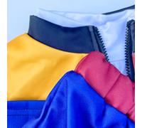 Costume de chanteur pop corée pour enfant, Costume de cosplay Pop Star, 3 Pièces Déguisement Rumi Filles, Vestes et Top Pantalons Set, pour Carnaval Party Uniforme de scène Masquerade Costume (120)