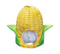 Costume de chapeau alimentaire - Coiffe d'épi de maïs luxueuse réaliste, vie comme vêtement végétal | Nouveautés pour les fêtes de Thanksgiving, accessoire de cosplay amusant, rappres