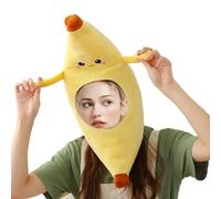 Costume de chapeau de banane, couvre-chef de banane, chapeau de rôle, fruits en peluche, chapeau de banane, costume de fruit pour Halloween, fête adulte, jeu de rôle, cosplay, accessoires photo
