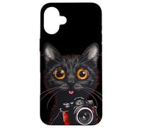 Costume de Chat Amusant avec Appareil Photo Coque pour iPhone 16 Plus