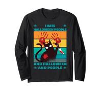 Costume de Chat Amusant I Hate Halloween et People Manche Longue