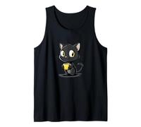 Costume de chat cool avec bonnet jaune pour garçons et filles Débardeur