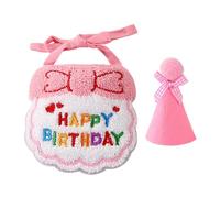 Costume de chat de anniversaire, chapeaux de fête d'anniversaire sur le thème du chat | Collier d'anniversaire pour chats et articles de fête de anniversaire - Collier d'anniversaire