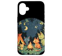 Costume de Chat d'été avec feu de Camp Coque pour iPhone 16 Plus