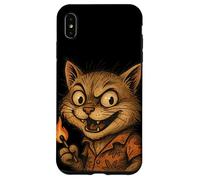 Costume de chat fou avec allumette brûlante Coque pour iPhone XS Max