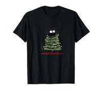 Costume de Chat Fou comme Sapin de Noël T-Shirt