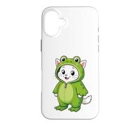 Costume de Chat Kawaii dans Une Grenouille pour Filles et Enfants Coque pour iPhone 16 Plus