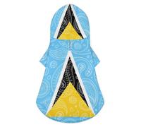 Costume de Chat Mignon avec Drapeau Paisley et Sainte-Lucie, Sweat à Capuche pour Chien, Tenue pour Animaux de Petite et Moyenne Taille, Chats XL