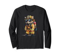 Costume de chat pompier cool pour pompier Manche Longue