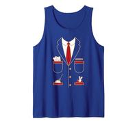 Costume de Chef d'orchestre de Train - Locomotive Débardeur, Homme, Bleu Royal, L